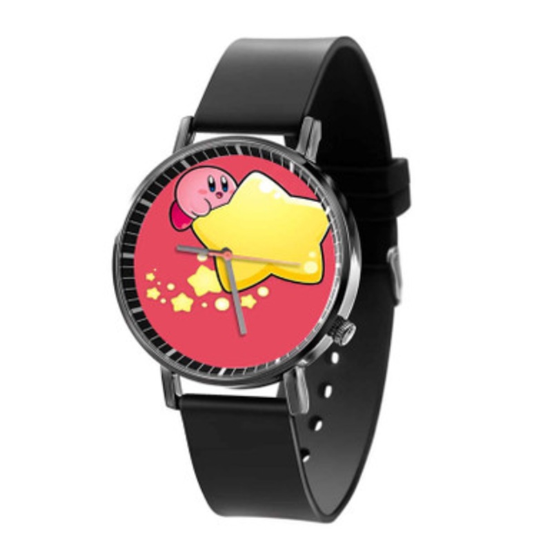 Kirby Super Smash Bross Unisex Black Quartz Watch With Premium Gift Box