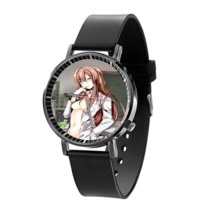 Kurisu Makise Black Quartz Watch With Premium Gift Box for Unisex