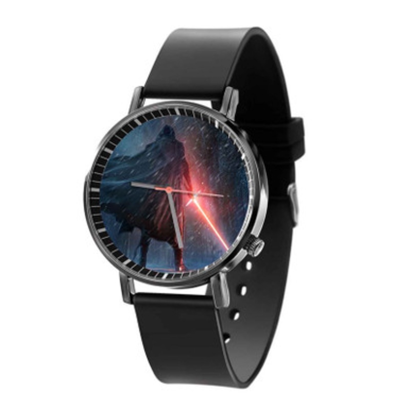 Kylo Ren Star Wars With Red Light Saber Unisex Black Quartz Watch With Premium Gift Box