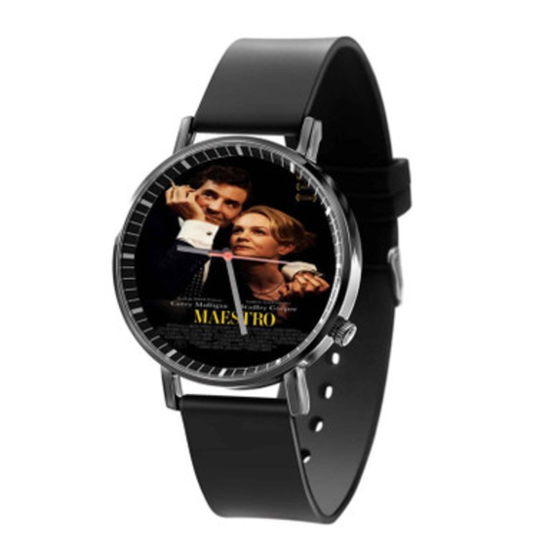 Maestro Movie Black Quartz Watch Unisex With Premium Gift Box