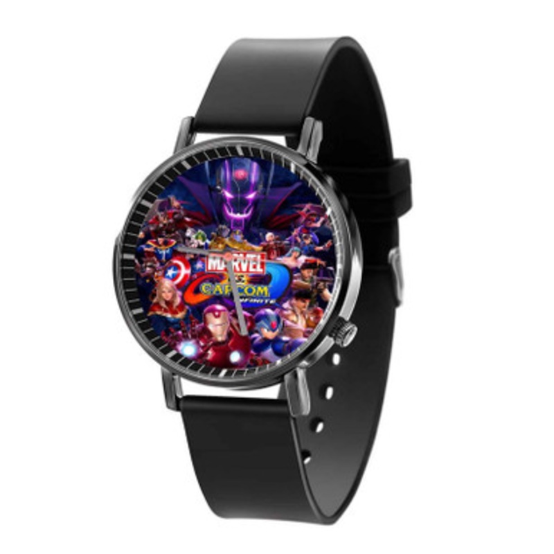 Marvel vs Capcom Infinite Black Quartz Watch Unisex With Premium Gift Box