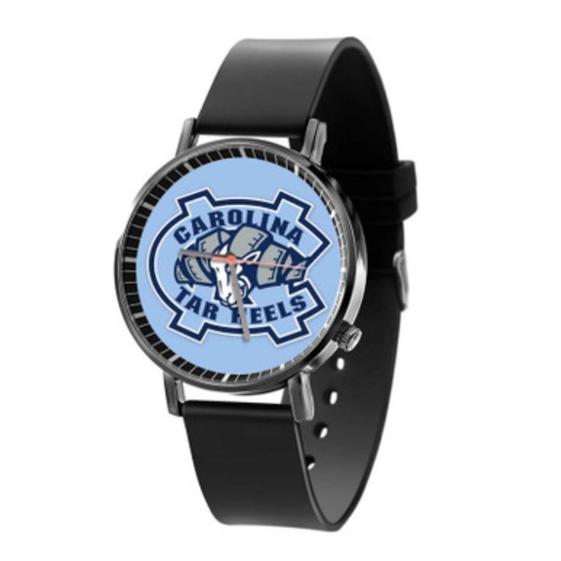 North Carolina Tar Heels Art Black Quartz Watch Unisex With Premium Gift Box