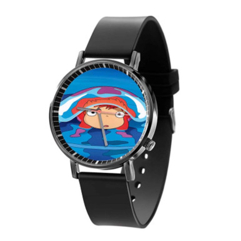 Ponyo on the Cliff Disney Unisex Black Quartz Watch With Premium Gift Box
