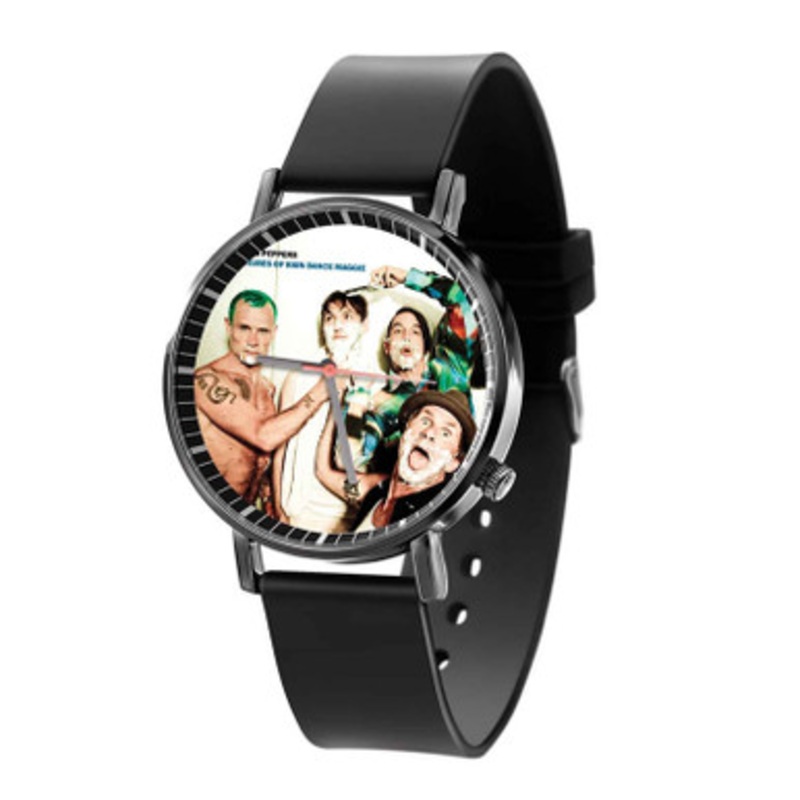 Red Hot Chili Peppers Funny Black Quartz Watch Unisex With Premium Gift Box