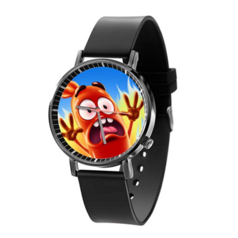 Run Sausage Run Unisex Black Quartz Watch With Premium Gift Box