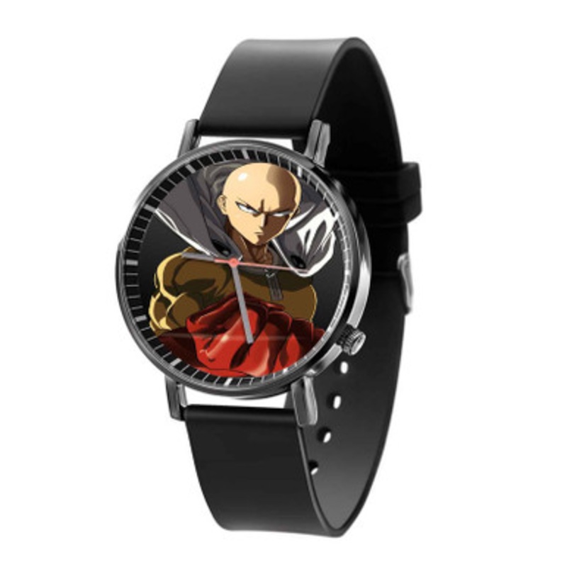 Saitama Sensei One Punch Man Great Unisex Black Quartz Watch With Premium Gift Box