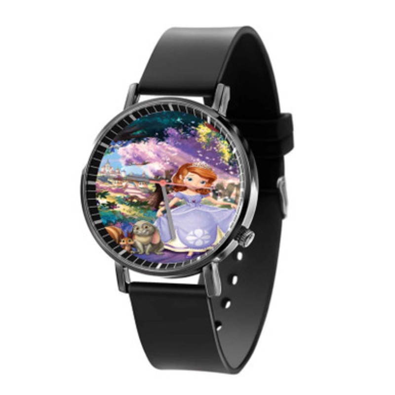 Sofia The First Disney Black Quartz Watch Unisex With Premium Gift Box