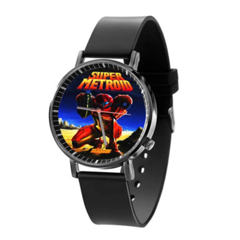 Super Metroid Black Quartz Watch Unisex With Premium Gift Box