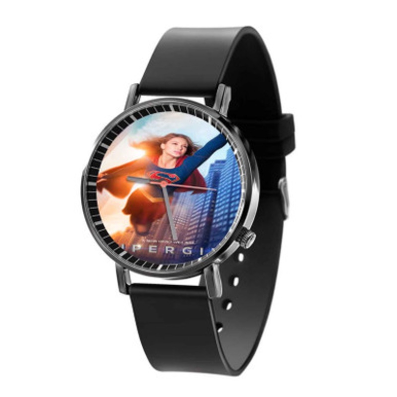 Supergirl Black Quartz Watch Unisex With Premium Gift Box