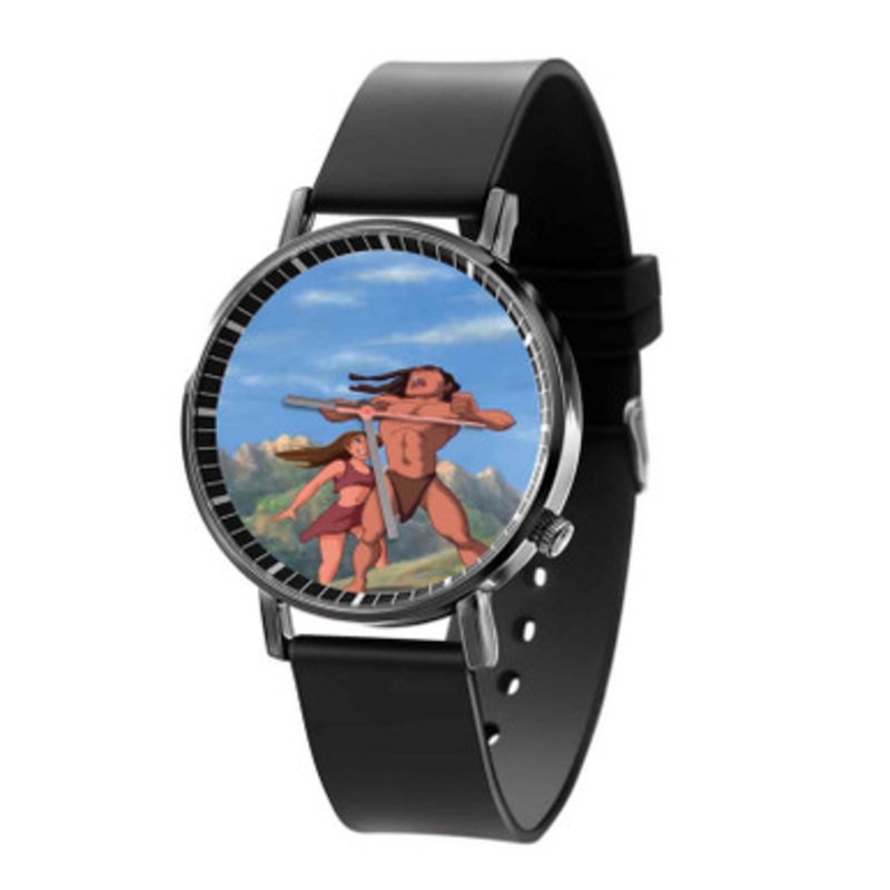 Tarzan and Jane Disney Unisex Black Quartz Watch With Premium Gift Box