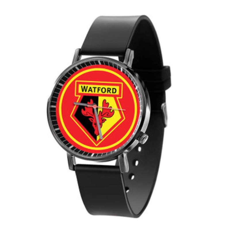 Watford FC Black Quartz Watch Unisex With Premium Gift Box