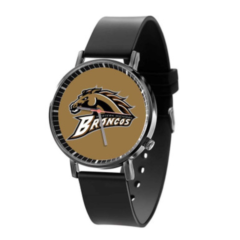 Western Michigan Broncos Black Quartz Watch Unisex With Premium Gift Box