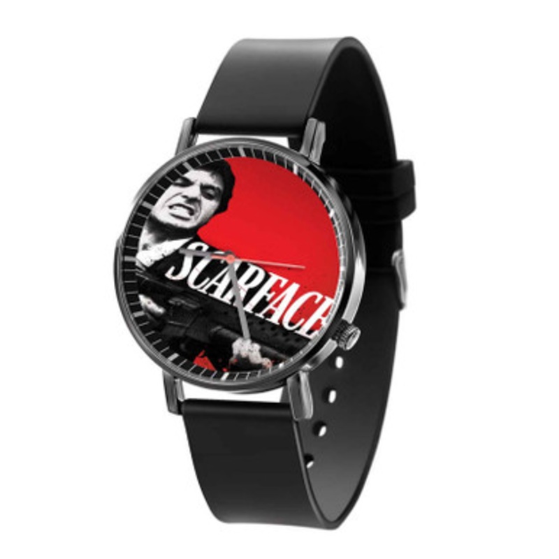 Al Pacino Scarface Art Black Quartz Watch Unisex With Premium Gift Box