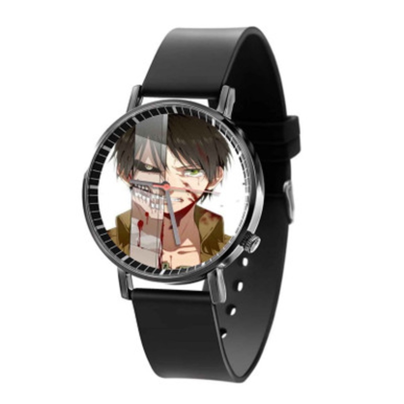 Attack on Titan Eren Yeager Sword Black Quartz Watch Unisex With Premium Gift Box