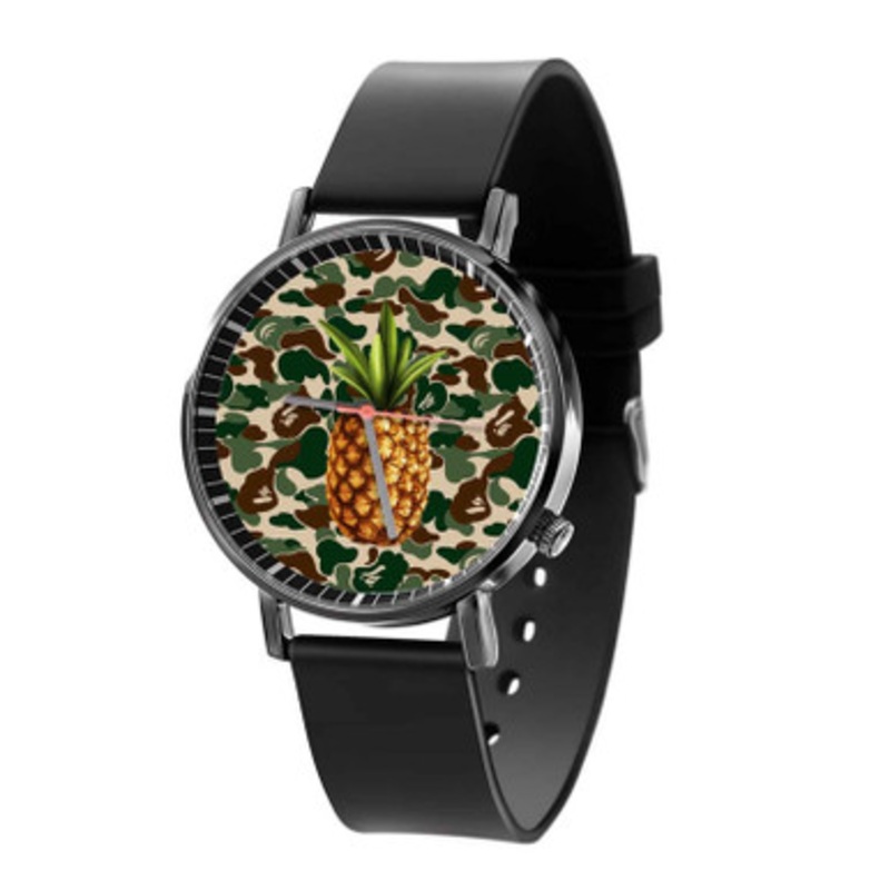 Bape Pineapple Black Quartz Watch Unisex With Premium Gift Box