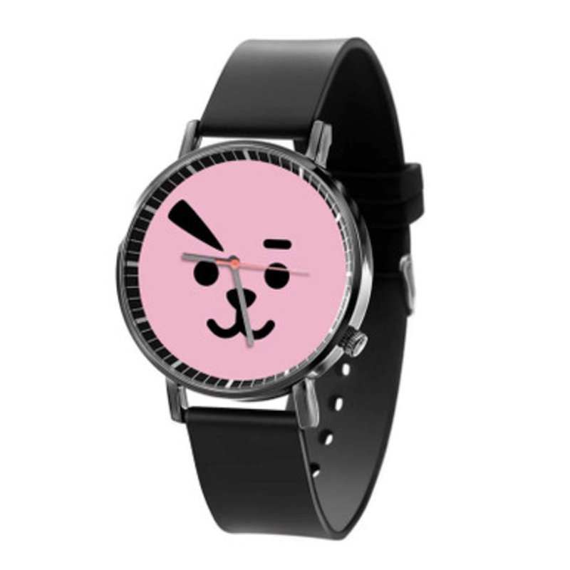 BT21 Cooky Black Quartz Watch Unisex With Premium Gift Box