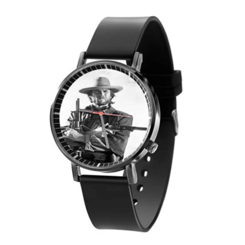 Clint Eastwood Black Quartz Watch Unisex With Premium Gift Box