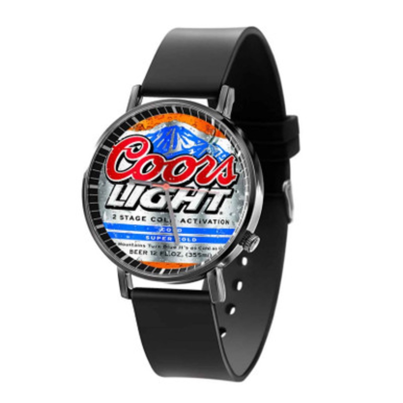 Coors Light Beer Cold Unisex Black Quartz Watch With Premium Gift Box