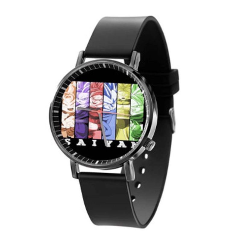 Dragon Ball Goku Goten Gohan Vegeta Trunks Saiyan Unisex Black Quartz Watch With Premium Gift Box