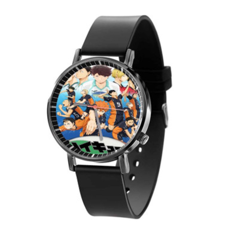 Haikyuu Art Black Quartz Watch Unisex With Premium Gift Box
