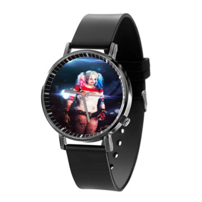 Margot Robbie as Harley Quinn Unisex Black Quartz Watch With Premium Gift Box