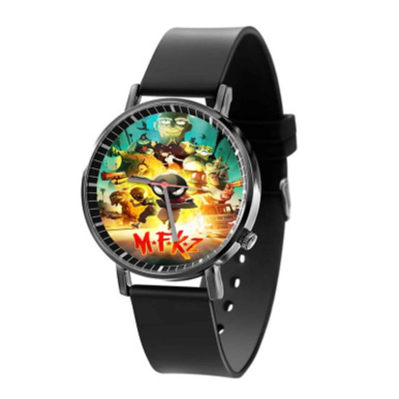 MFKZ Black Quartz Watch Unisex With Premium Gift Box