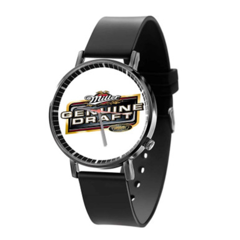 Miller Genuine Draft Beer Unisex Black Quartz Watch With Premium Gift Box