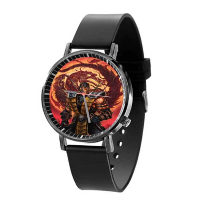 Mortal Kombat vs Metal Gear Black Quartz Watch Unisex With Premium Gift Box