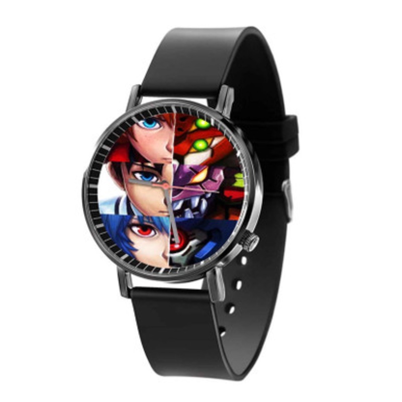 Neon Genesis Evangelion Face Black Quartz Watch Unisex With Premium Gift Box