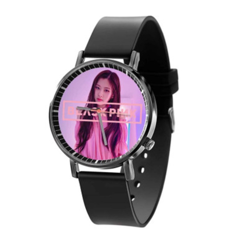 rose blackpink Black Quartz Watch Unisex With Premium Gift Box