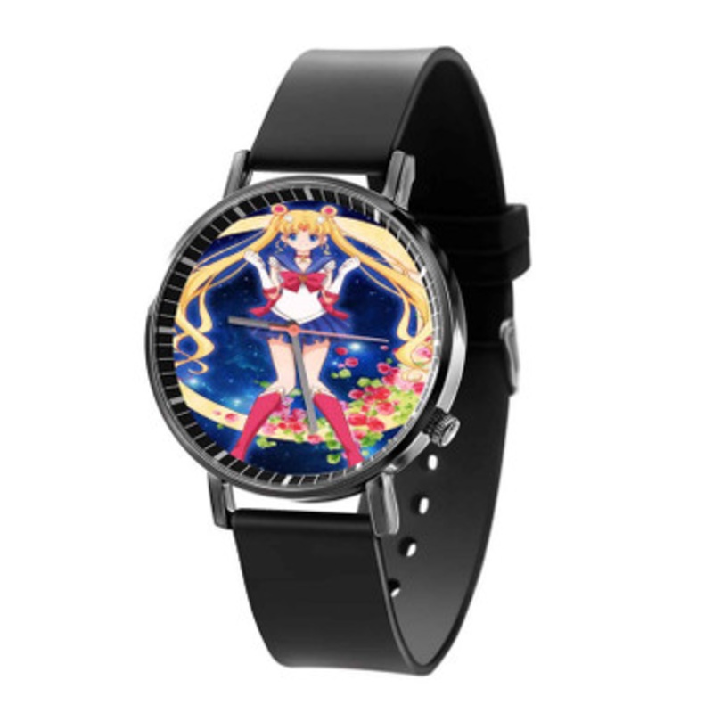 Sailor Moon Rose Black Quartz Watch Unisex With Premium Gift Box