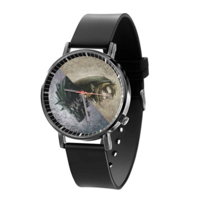 The Legend of Zelda Twilight Princess Art Black Quartz Watch Unisex With Premium Gift Box