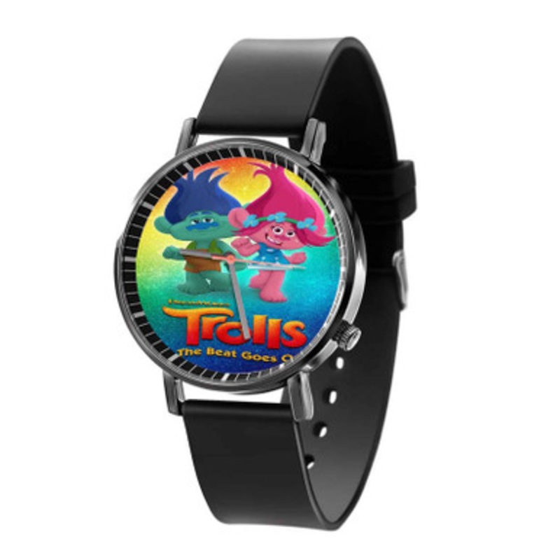 Trolls The Beat Goes On Black Quartz Watch Unisex With Premium Gift Box