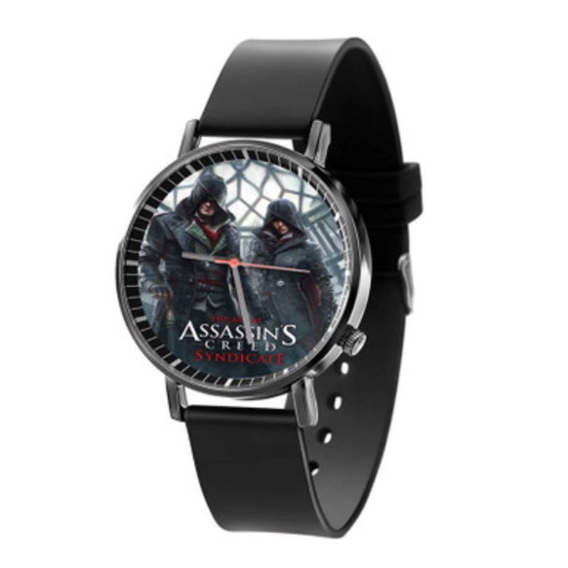 Assassin s Creed Syndicate Jacob and Evie Black Quartz Watch Unisex With Premium Gift Box