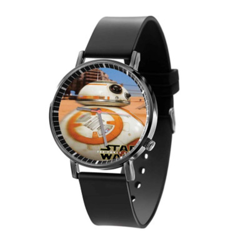 BB8 Star Wars The Force Awakens Black Quartz Watch Unisex With Premium Gift Box