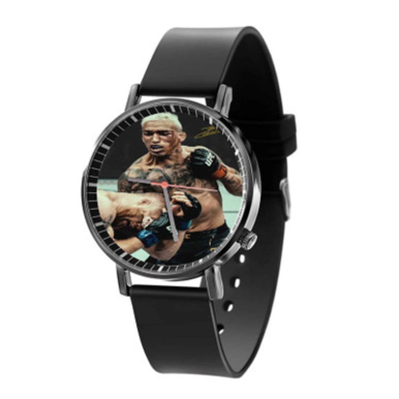 Charles Oliveira Black Quartz Watch Unisex With Premium Gift Box