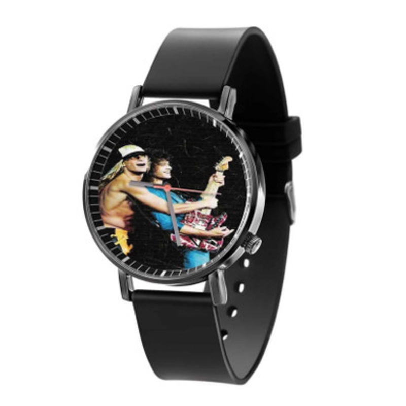 David Lee Roth and Eddie Van Halen Black Quartz Watch Unisex With Premium Gift Box