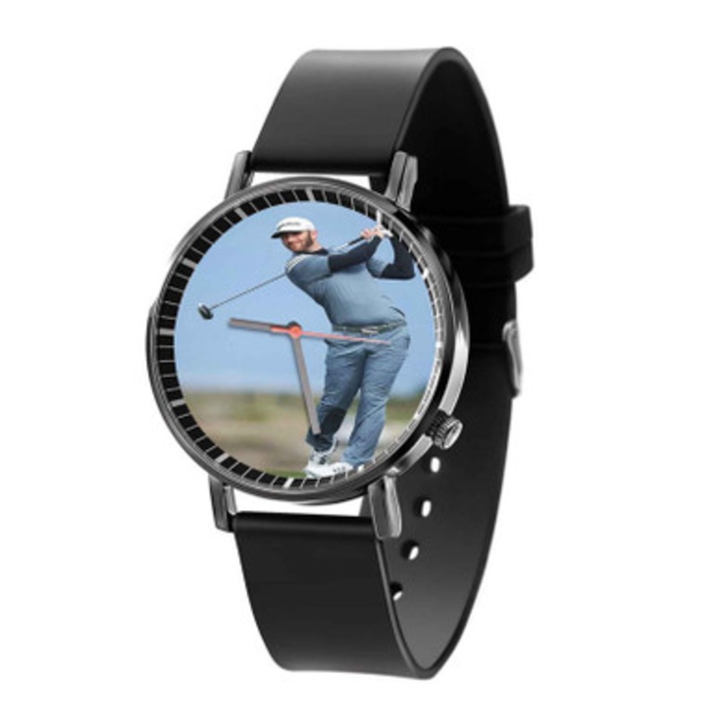 Dustin Johnson Black Quartz Watch Unisex With Premium Gift Box