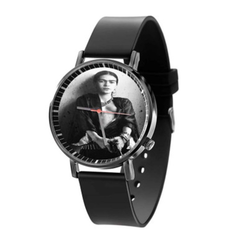 Frida Kahlo Mexican with Gun Black Quartz Watch Unisex With Premium Gift Box