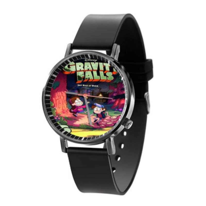 Gravity Falls Disney Black Quartz Watch Unisex With Premium Gift Box