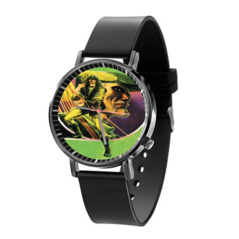 Green Arrow The Longbow Hunters DC Comics Unisex Black Quartz Watch With Premium Gift Box