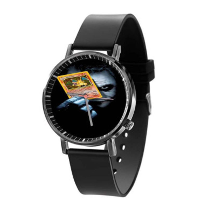 Joker Pokemon Charizard Card Black Quartz Watch Unisex With Premium Gift Box