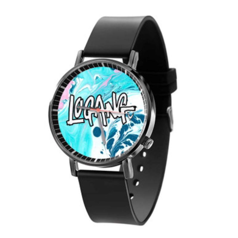 logang pastel Black Quartz Watch Unisex With Premium Gift Box