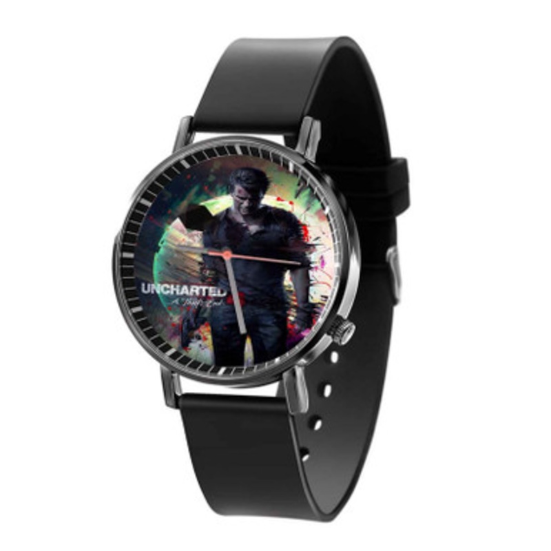 Nathan Drake Uncharted 4 A Thiefs End Black Quartz Watch Unisex With Premium Gift Box