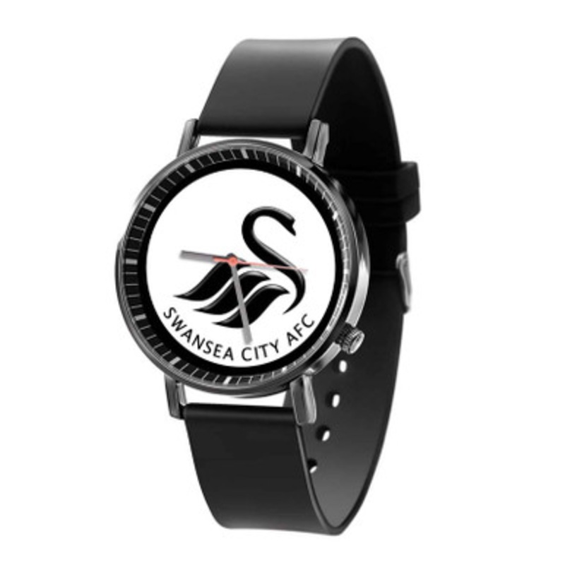 Swansea City FC Black Quartz Watch Unisex With Premium Gift Box