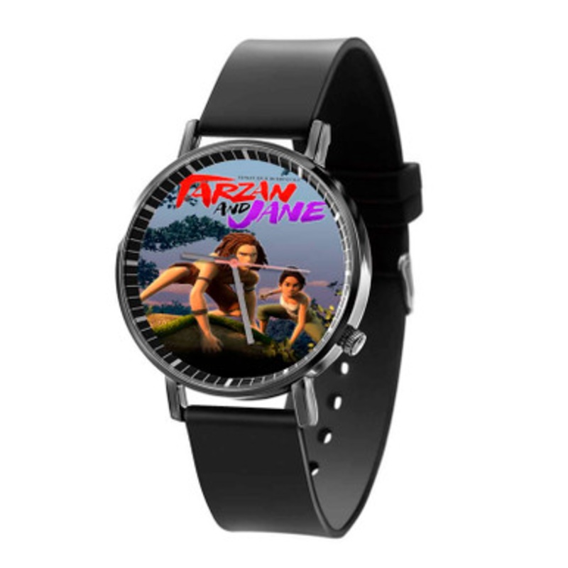 Tarzan and Jane Black Quartz Watch With Premium Gift Box for Unisex