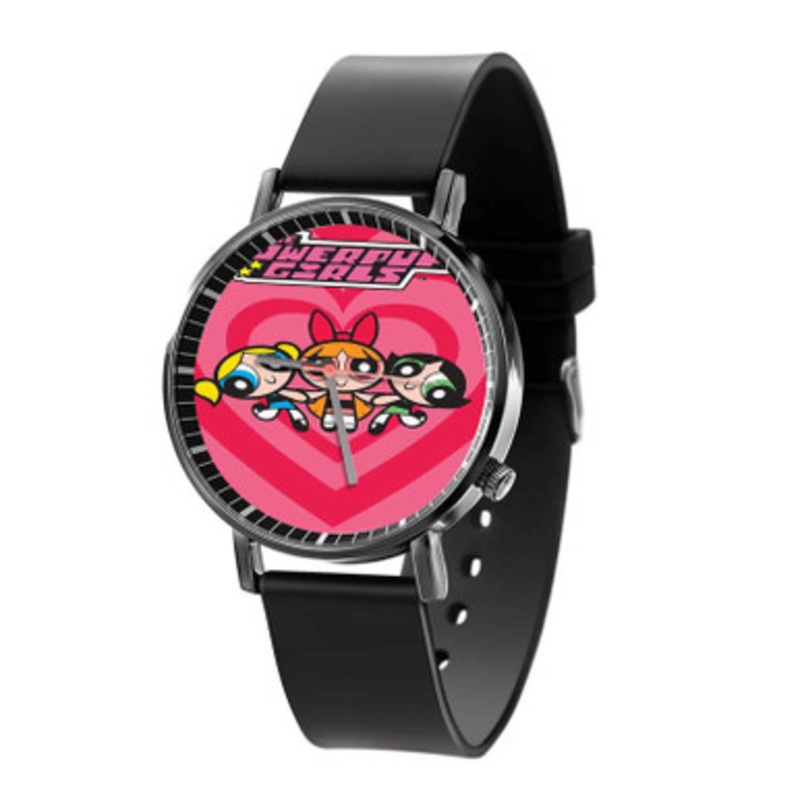 The Powerpuff Girls Cartoon Black Quartz Watch Unisex With Premium Gift Box