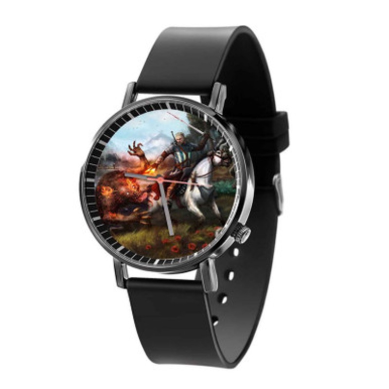 The Witcher 3 Wild Hunt Horse Black Quartz Watch Unisex With Premium Gift Box
