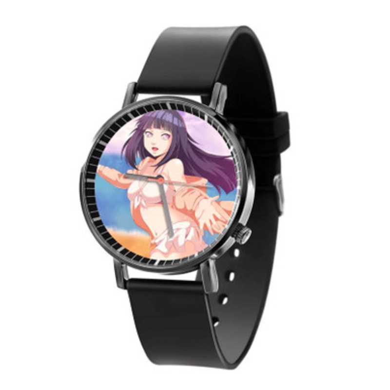 Beautiful Hinata Hyuga Black Quartz Watch Unisex With Premium Gift Box