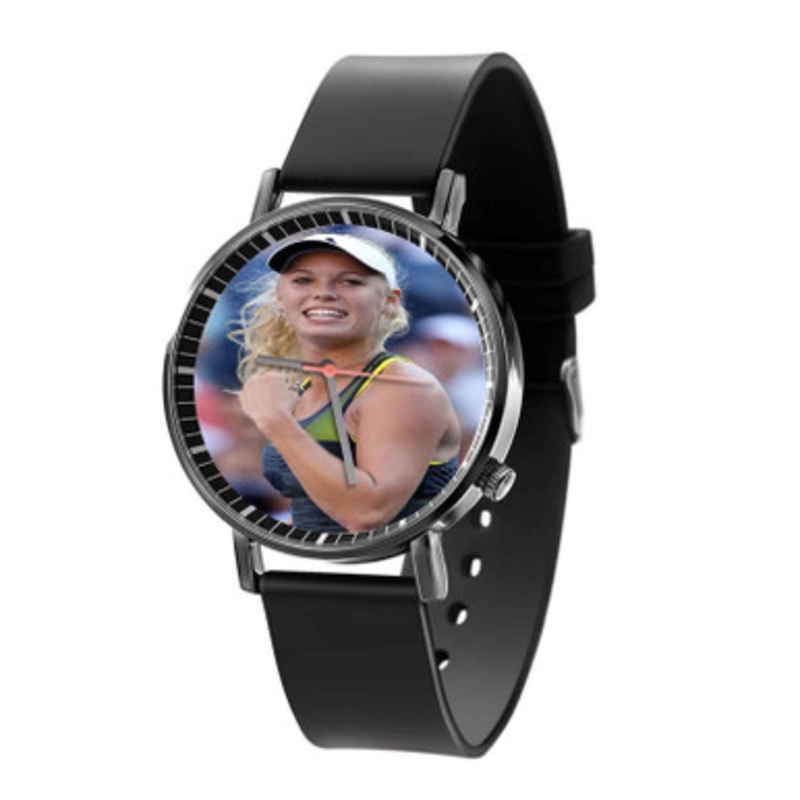 Caroline Wozniacki Black Quartz Watch Unisex With Premium Gift Box